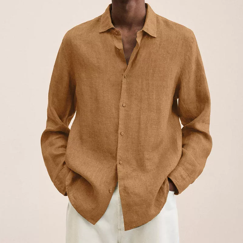 Erik™ | Hørskjorte med lange ærmer