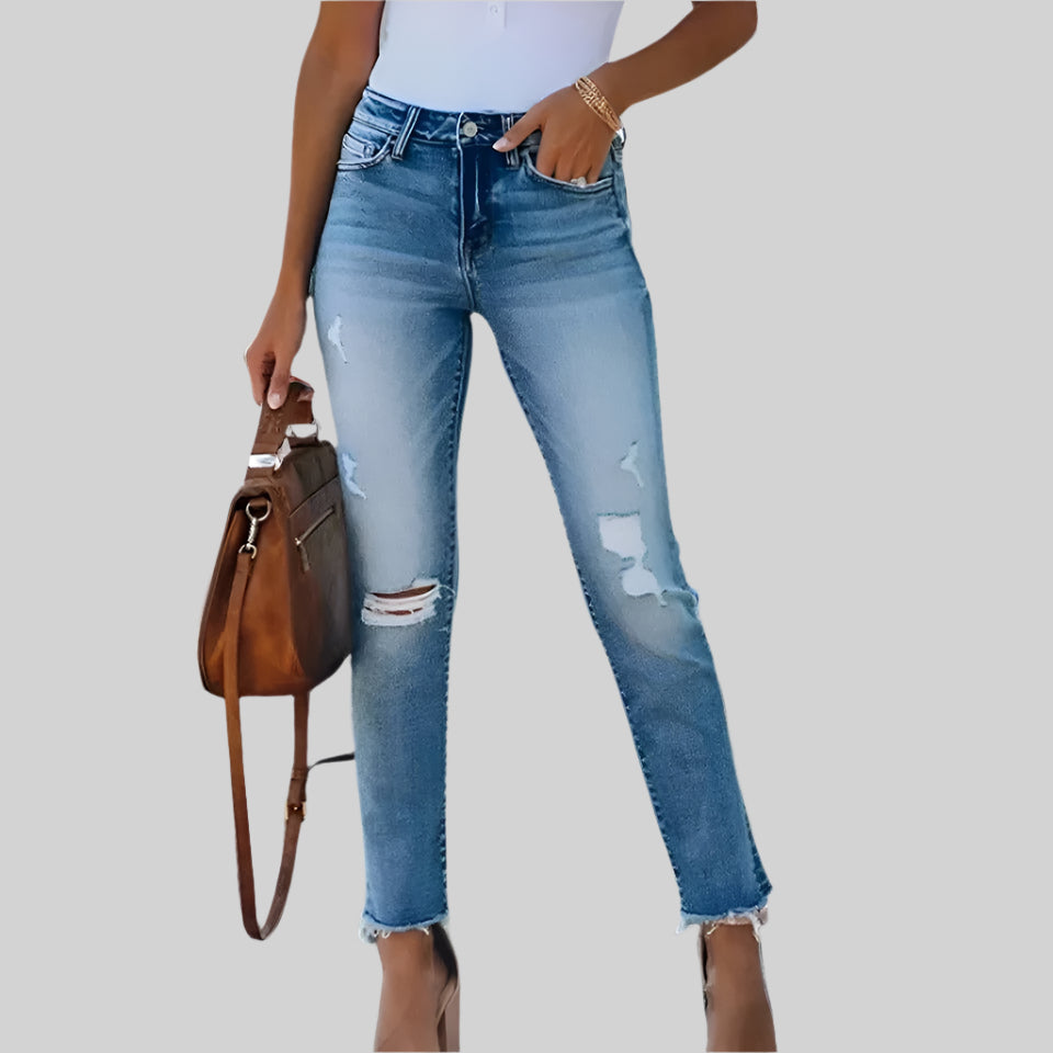 Signe™ | Trendy ripped jeans til kvinder