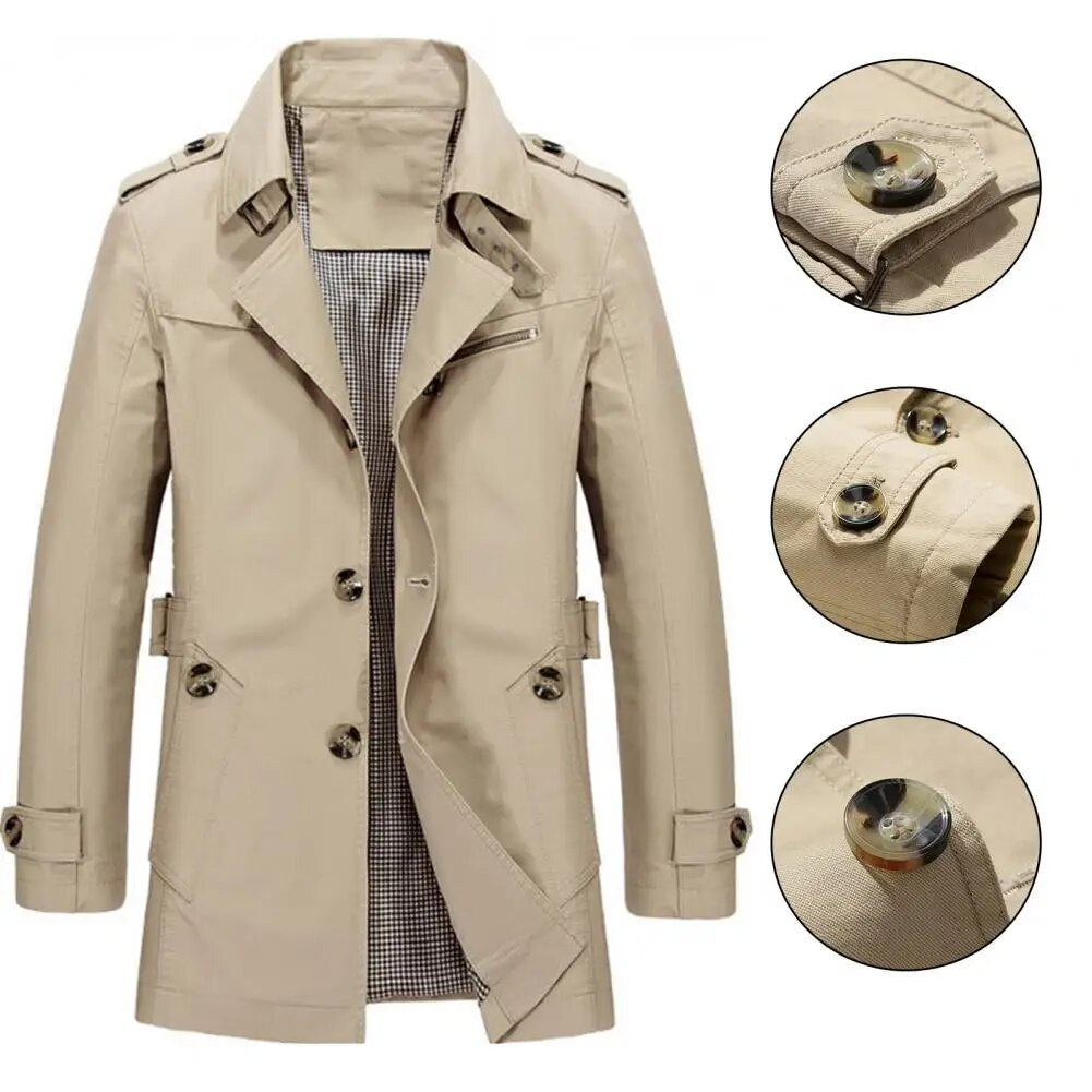 Luke™ | Stilfuld trenchcoat til mænd