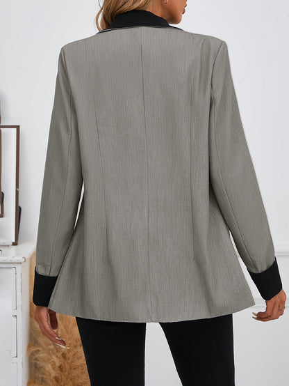 Josefine™ | Blazer med kontrastfarvet krave