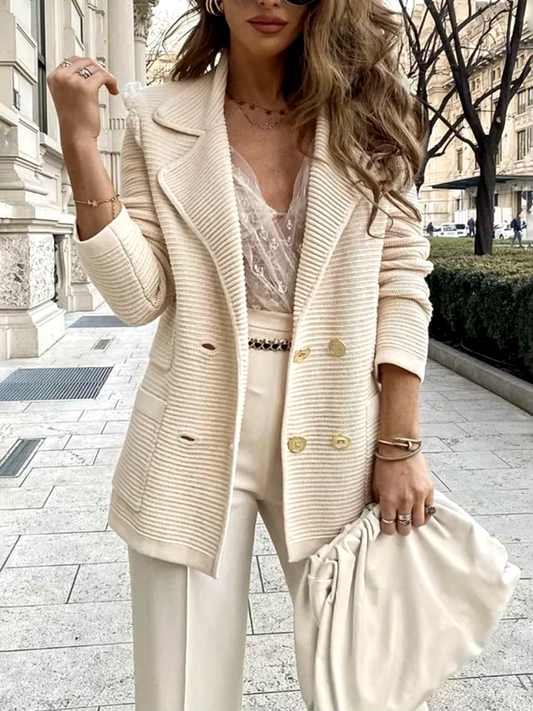 Birgitte™ | Afslappet og elegant blazer med ribkant